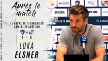 Le Havre - Amiens SC. Conférence de presse d'après match, Luka Elsner