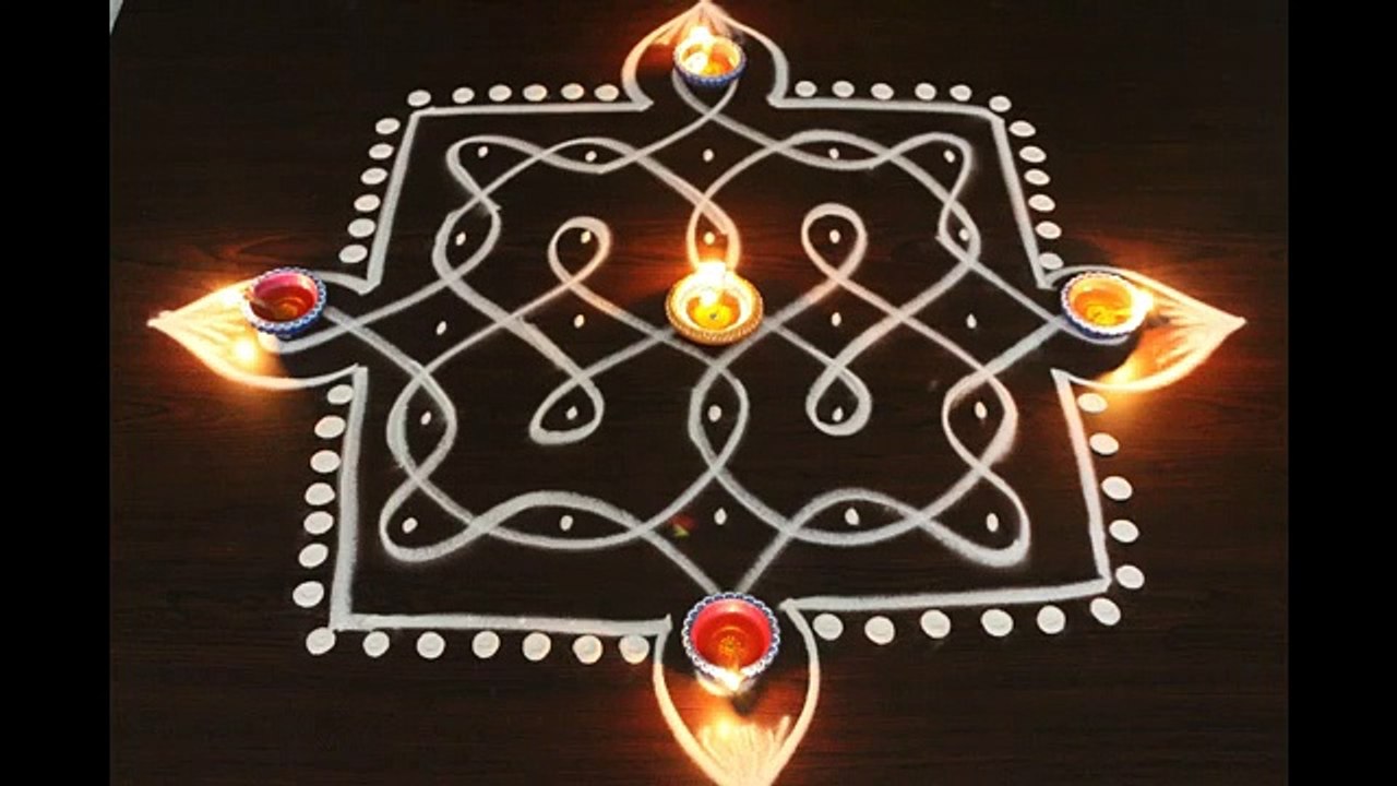 creative melika, muggulu designs for Diwali, - Diwali sikku kolam designs, - easy rangoli designs