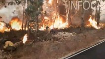 24 aeronaves se incorporan al incendio de Almonaster (Huelva)