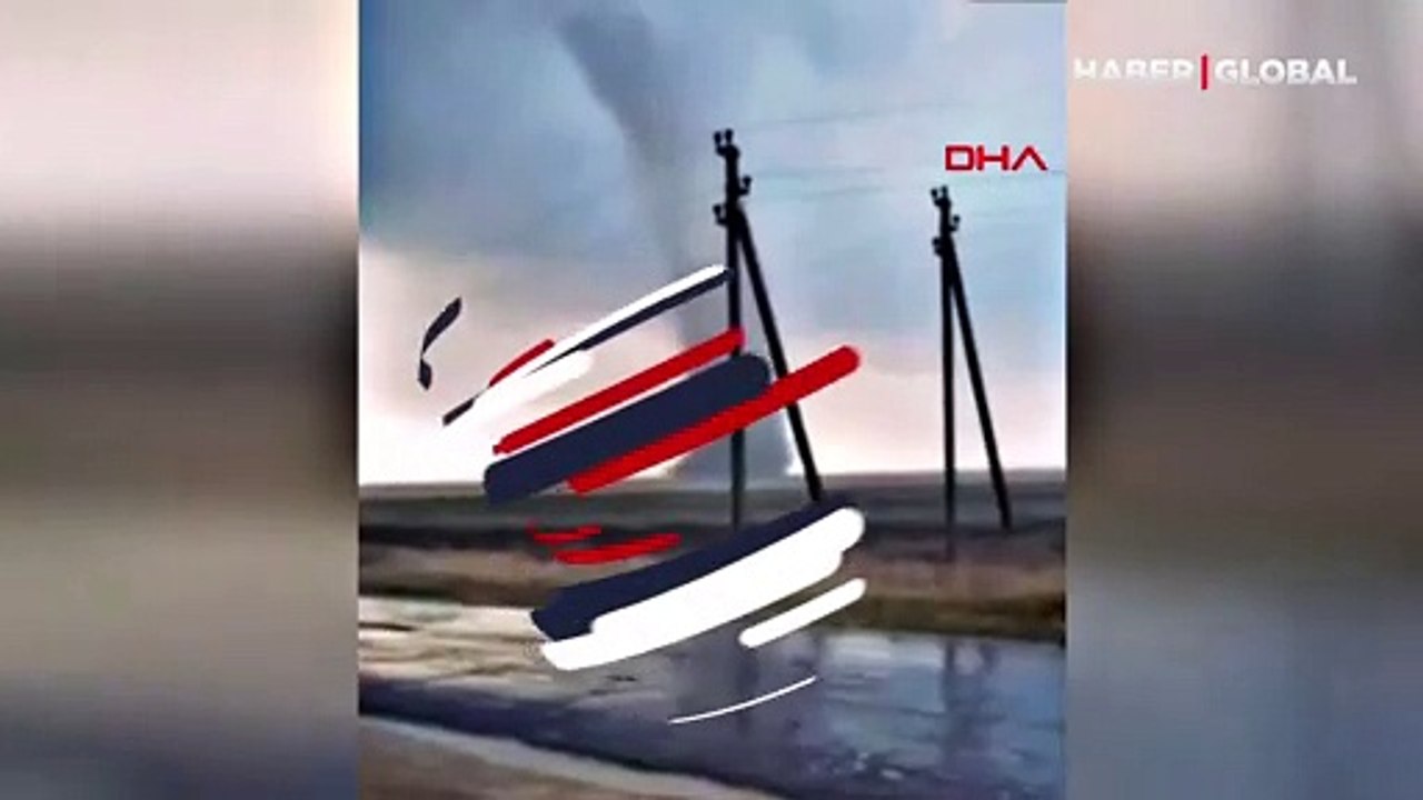 Ukrayna'da dev hortum kamerada