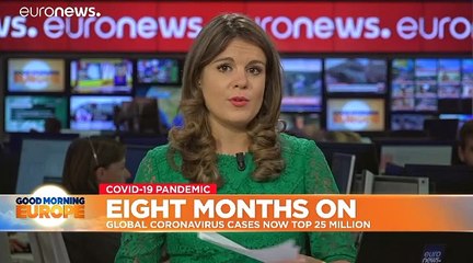Coronavirus eight months on: from 27 cases to 25 million