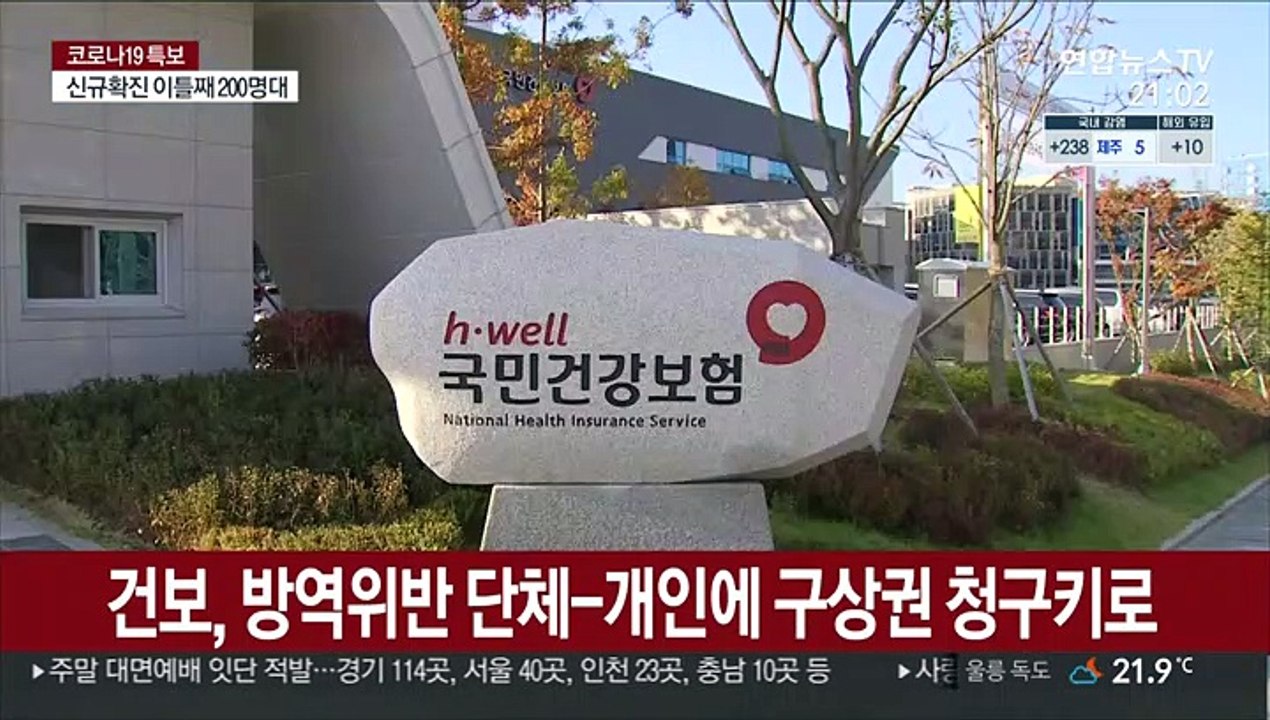 건보, 방역위반 단체-개인에 구상권 청구키로