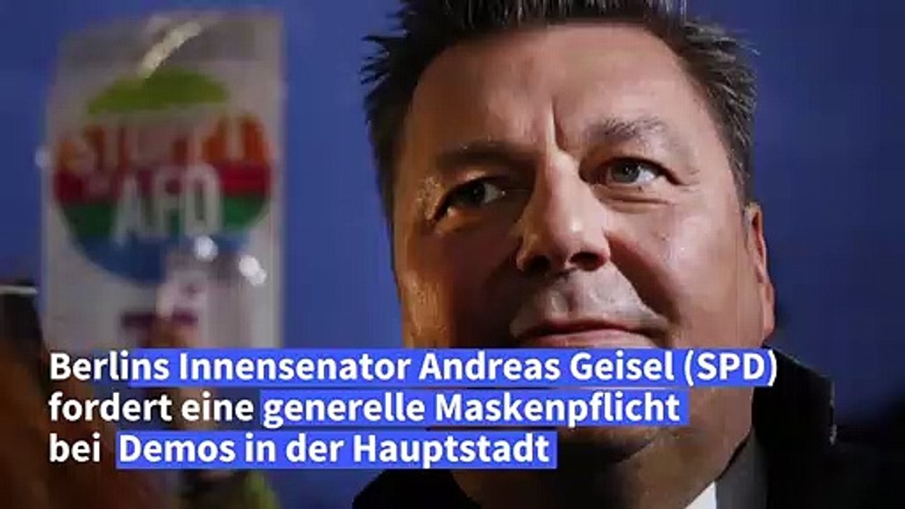 Berlins Innensenator will Maskenpflicht bei Demonstrationen