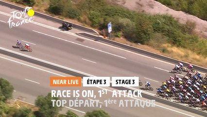 #TDF2020 - Étape 3 / Stage 3 - Top départ, 1ère attaque / Race is on, 1st attack