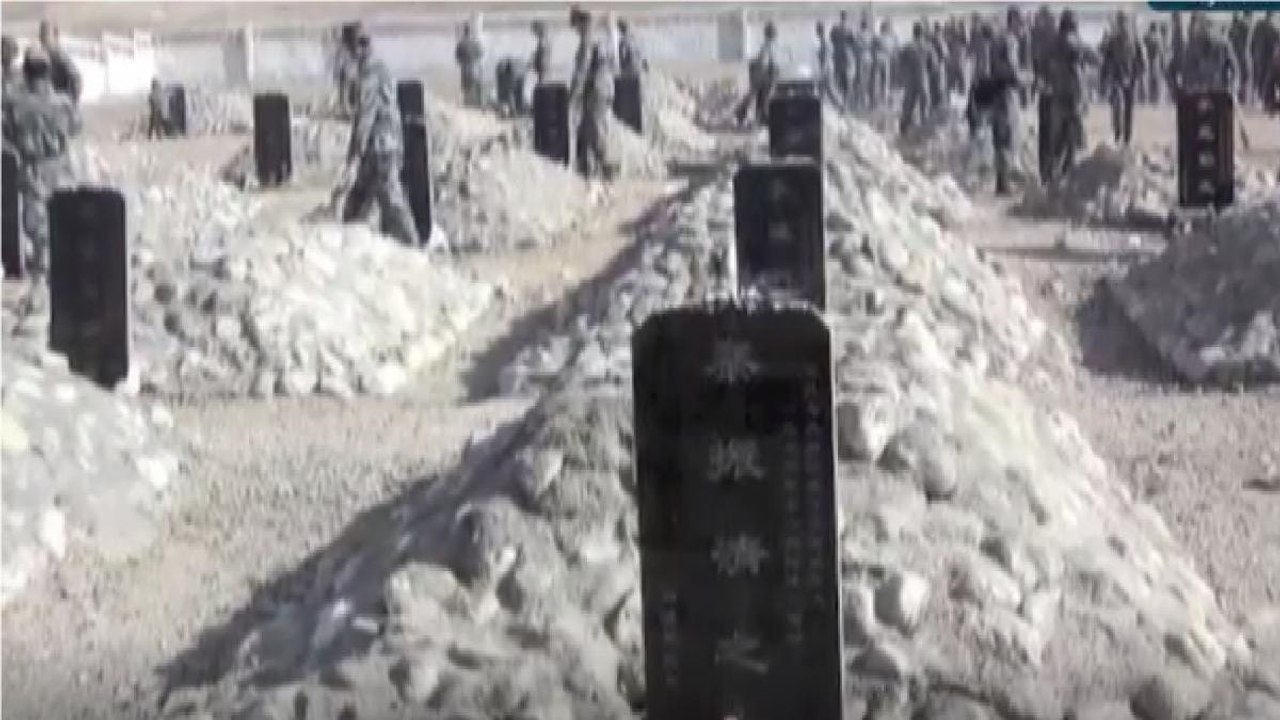 Galwan: Pictures of graves of Chinese soldiers’ surface
