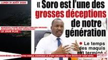 Le titrologue du Lundi 31 Août 2020/  Mamadou Touré: