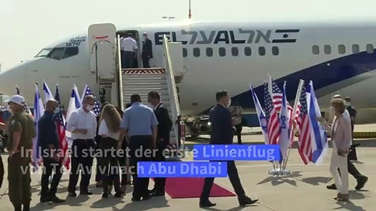 Erster linienflug zwischen israel und den emiraten