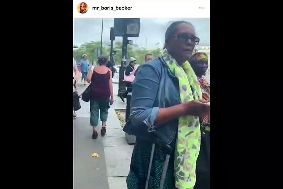 Une folle crie sur Mr borris Becker