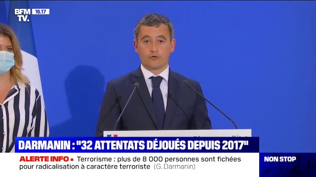 Gérald Darmanin: 32 attentats ont été déjoués depuis 2017