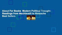 About For Books  Modern Political Thought: Readings from Machiavelli to Nietzsche  Best Sellers