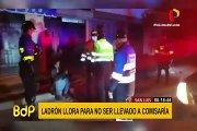 San Luis: delincuente llora tras ser sorprendido robando balón de gas