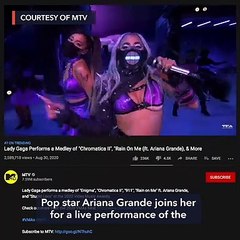 Lady Gaga and BTS at the MTV Video Music Awards 2020