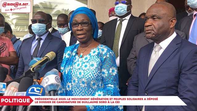 Présidentielle 2020 : le mouvement Génération et Peuples Solidaires a déposé le dossier de candidature de Guillaume Soro à la CEI