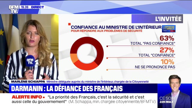 Marlène Schiappa: Depuis sa nomination, Gérald Darmanin a pris +8 points de confiance
