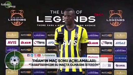 Thiam: "Taraftarımızın bu maçta olmasını isterdim"