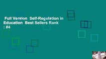 Full Version  Self-Regulation in Education  Best Sellers Rank : #4