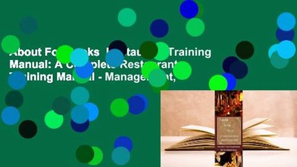 About For Books  Restaurant Training Manual: A Complete Restaurant Training Manual - Management,