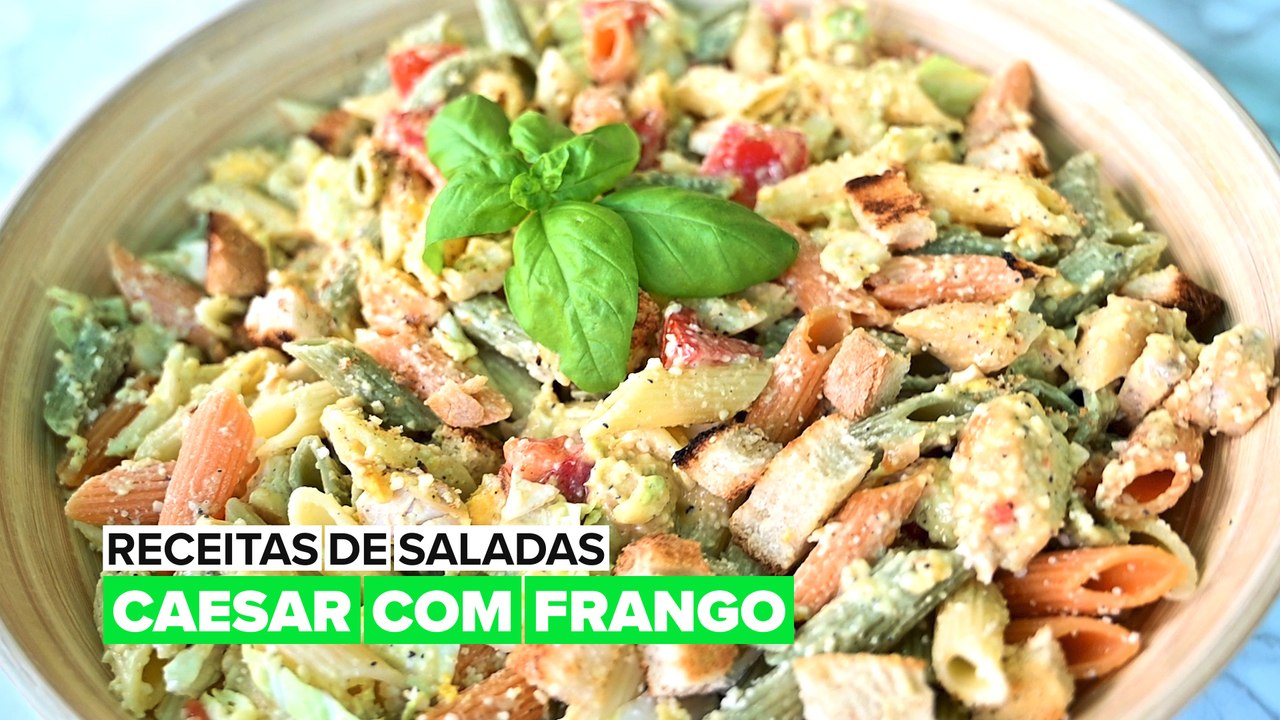 Receitas de saladas: Caesar com frango