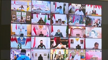 Jokowi Ingatkan 34 Gubernur Hati-hatiSoal Covid-19