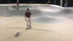 Guy Attempts Skateboard Grinding and Fails Repeatedly but Finally Succeeds
