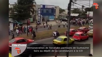 Démonstration de force des partisans de Guillaume Soro au dépôt de sa candidature à la CEI