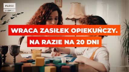 Wraca zasiłek opiekuńczy. Na razie na 20 dni