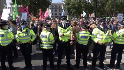 Dozens arrested as Extinction Rebellion block roads in Central London