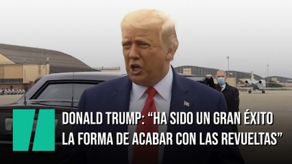 Donald Trump, a su salida hacia Kenosha: "Hemos hecho un gran trabajo"