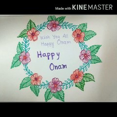 Happy Onam festival Drawing Easy Step by step