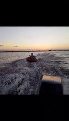 Rope Hits Boat Engine Sending Driver into Lake