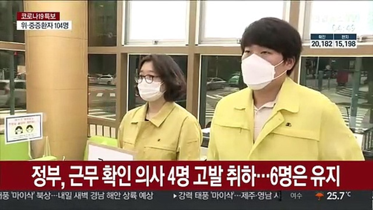 정부, 근무 확인 의사 4명 고발 취하…6명은 유지