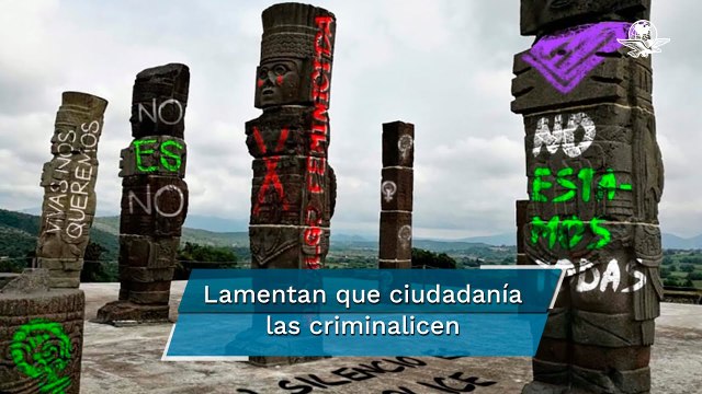 Feministas protestan con pintas virtuales en Hidalgo