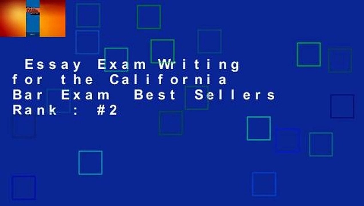 Essay Exam Writing for the California Bar Exam  Best Sellers Rank : #2