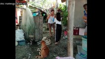 LYCA GIVING RELIEF ITEMS TO HER NEIGHBORS DURING THE PANDEMIC