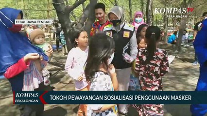 Tokoh Pewayangan Sosialisasikan Penggunaan Masker