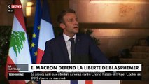 Emmanuel Macron défend «la liberté de blasphémer» en France à propos de la republication par Charlie Hebdo des caricatures de Mahomet