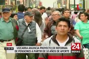 Vizcarra anuncia proyecto de reforma de pensiones a partir de 10 años de aporte