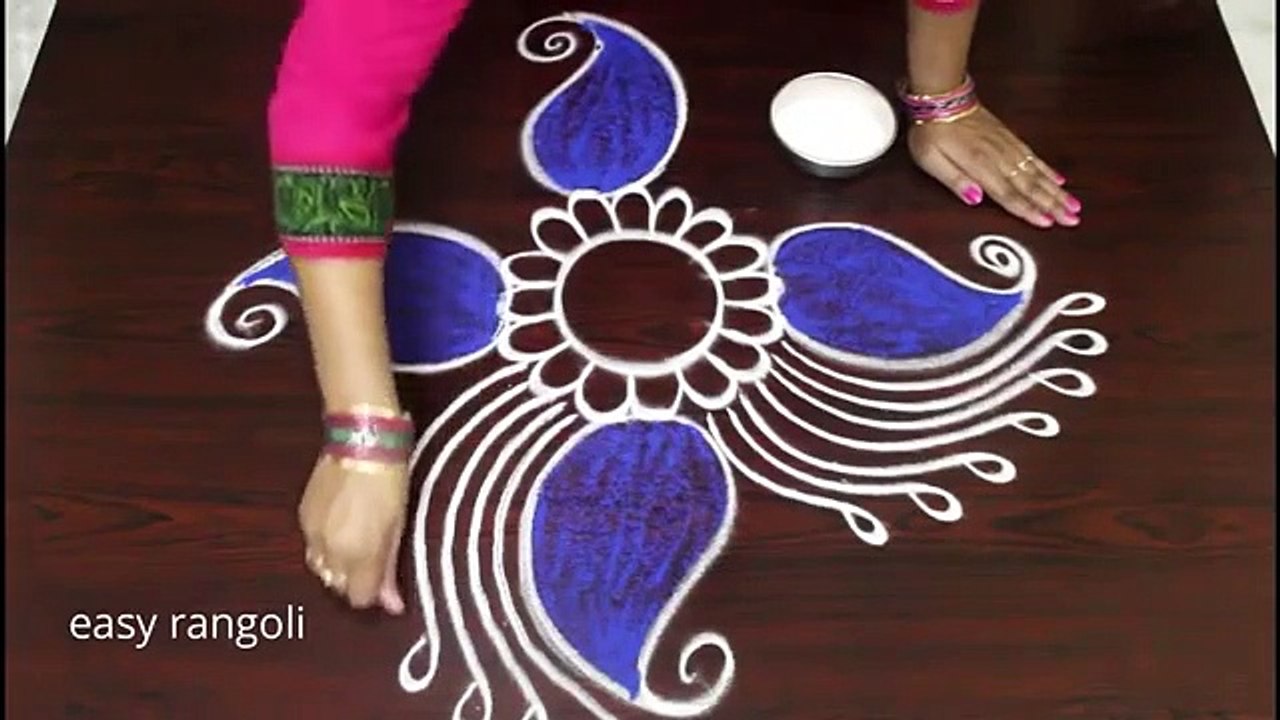 Creative rangoli art designs,    easy & simple freehand kolam ,   latest muggulu