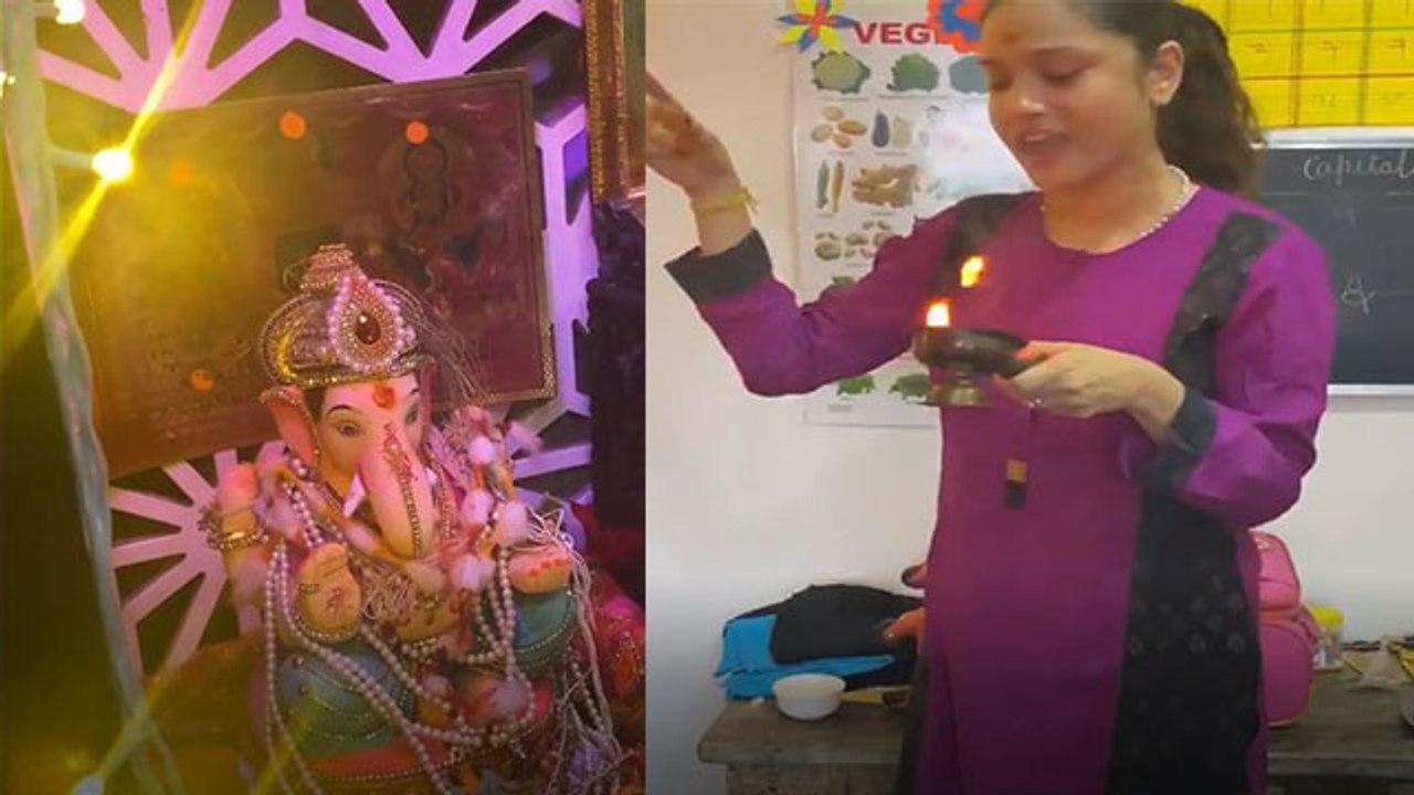 Sushant के बाद Ankita ने धूम धाम से की Ganpati Bappa की विदाई; Watch video | FilmiBeat