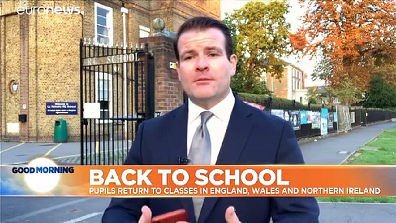Back to school: Children return to classes in England, Wales and Northern Ireland