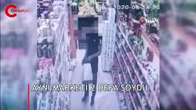 Aynı marketi iki defa soydu