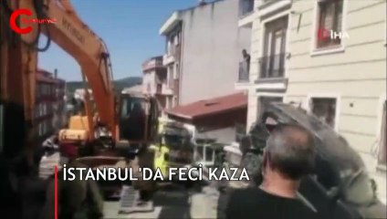 Sancaktepe'de freni boşalan ekskavatör yüklü TIR, 4 araca çarptı