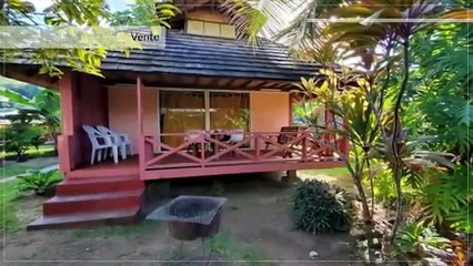 A VENDRE TERRAIN ET 5 BUNGALOWS BORD DE MER A ATIHA-MOOREA