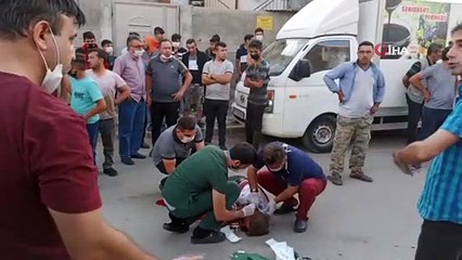 17 yaşındaki gencin ağır yaralandığı kaza anı kamerada