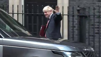 Boris Johnson leaves for Prime Minister's Questions