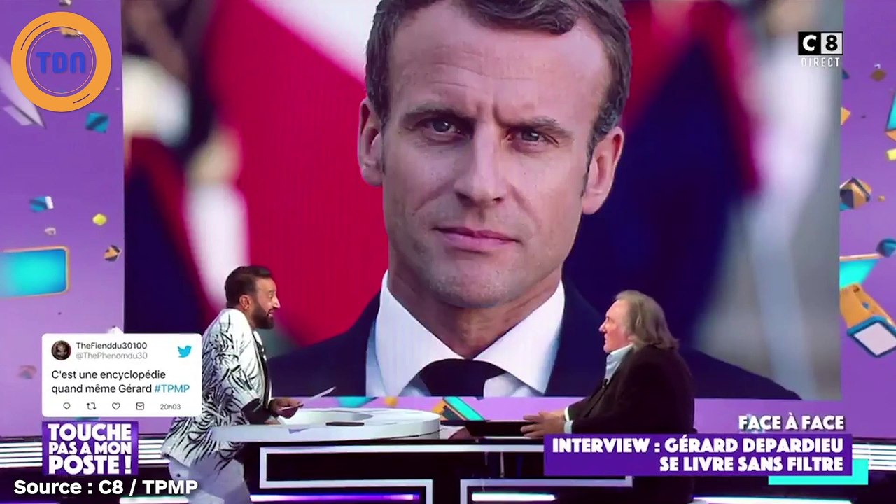 TPMP : Gérard Depardieu lâche un scoop sur Emmanuel Macron et fait rire tout le plateau