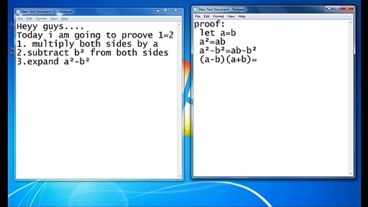 1=2 proved !!