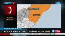 Police fire at protesting musicians