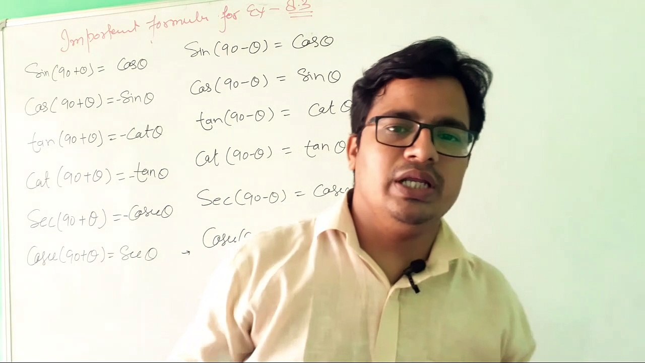 How to use trigonometry ( 90-a) formule