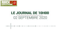 Journal de 10 heures du 2 septembre 2020 [Radio Côte d'Ivoire]